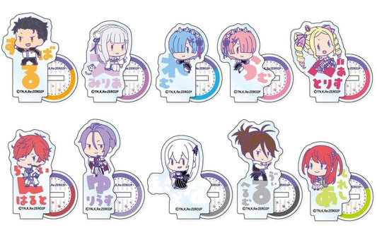 Subaru Natsuki, etc. Re:ZERO -Starting Life in Another World- Onamae Pitanko Mini Acrylic Stand All 10 Types Set Acrylic Stand [USED]