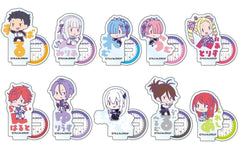 Subaru Natsuki, etc. Re:ZERO -Starting Life in Another World- Onamae Pitanko Mini Acrylic Stand All 10 Types Set Acrylic Stand [USED]