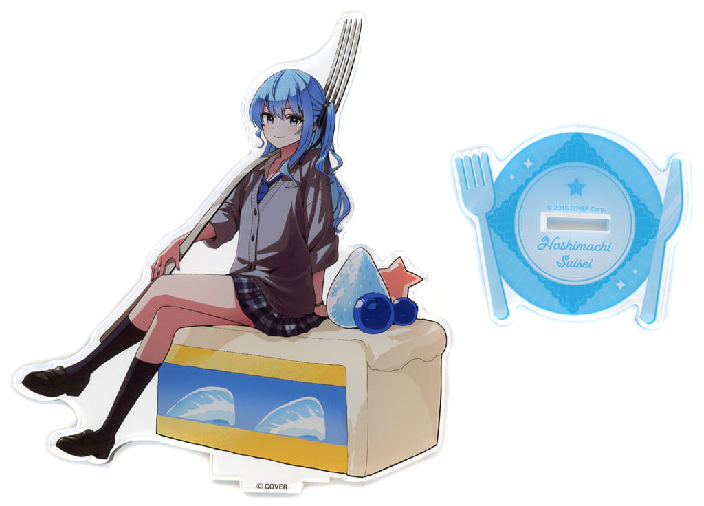 Hoshimachi Suisei VTuber Hololive Life-Scale Acrylic Stand Sweets Ver. Shiranaikoto Kenkyukai Sweets Paradise Exclusive Acrylic Stands [USED]