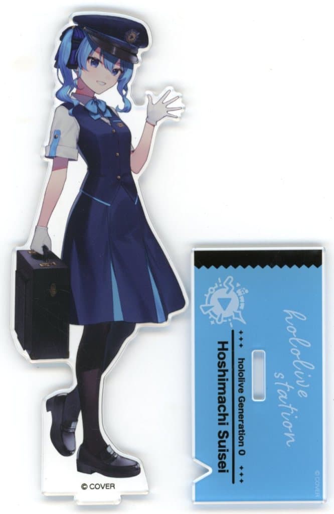 Hoshimachi Suisei VTuber Hololive Acrylic Stand Hololive Station Ver. hololive production Official Shop at Tokyo Station Exclusive Acrylic Stands [USED]