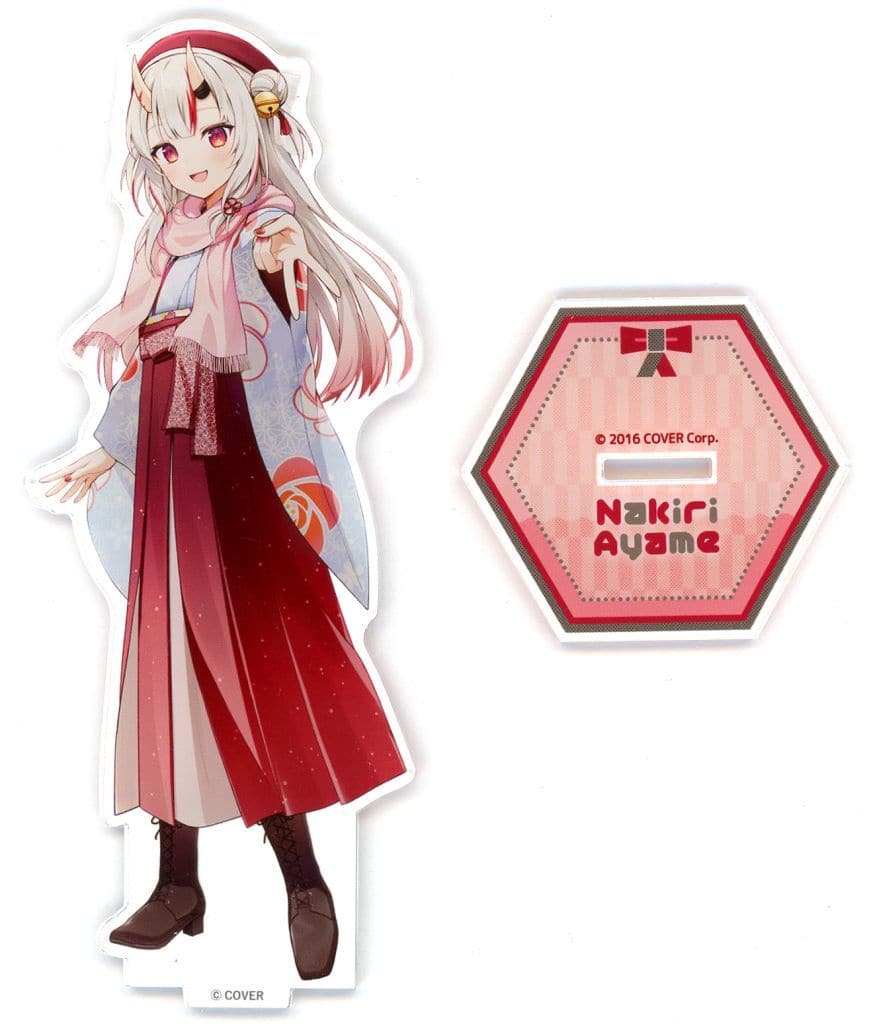 Nakiri Ayame VTuber Hololive Life-Scale Acrylic Stand Irohanihohetto Ayafubumi Niwa-no-Yu, Toshimaen Exclusive Acrylic Stands [USED]