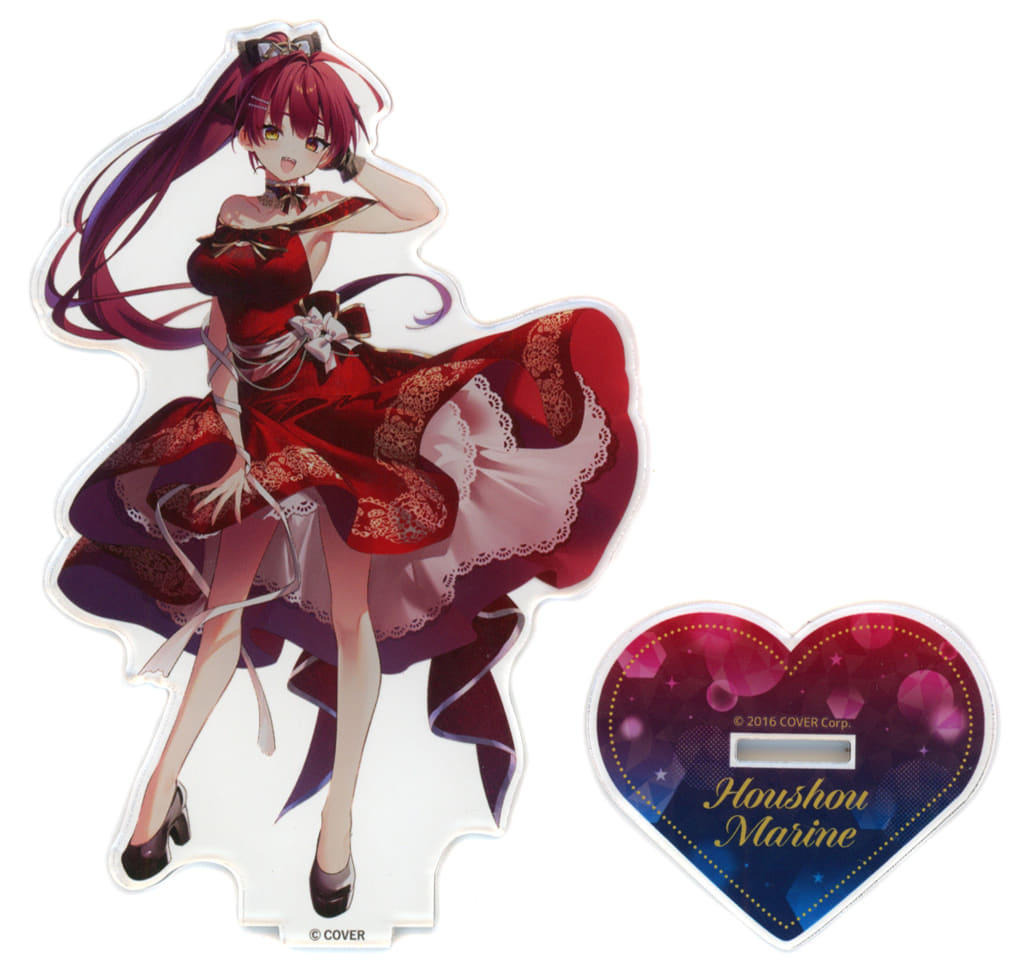 Houshou Marine Dress with Skirt VTuber Hololive Life-Scale Acrylic Stand Houshou Marine Yokohama Marine Tower Collaboration Exclusive Acrylic Stands [USED]