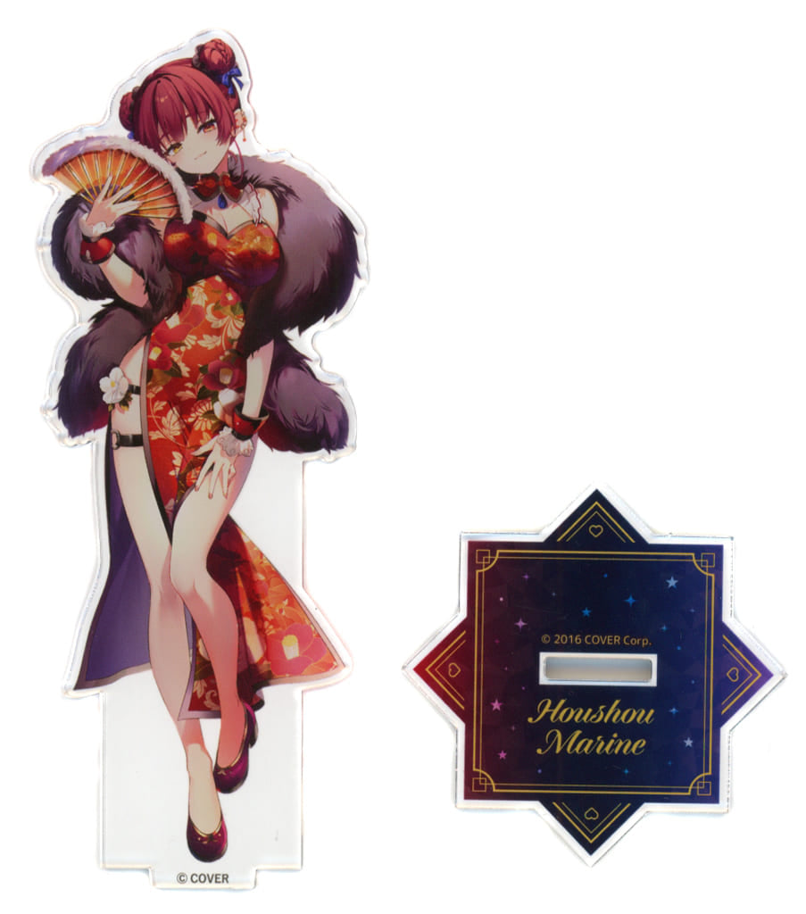 VTuber Hololive Houshou Marine China dress Life-Scale Acrylic Stand Houshou Marine Yokohama Marine Tower Collaboration Exclusive Acrylic Stands [USED]