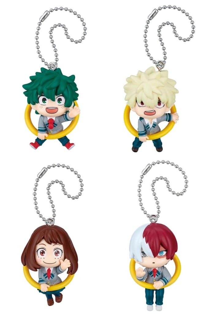 My Hero Academia Izuku Midoriya & Others Konichi wa! Figure Mascot All 4 Types Set Mascot [USED]