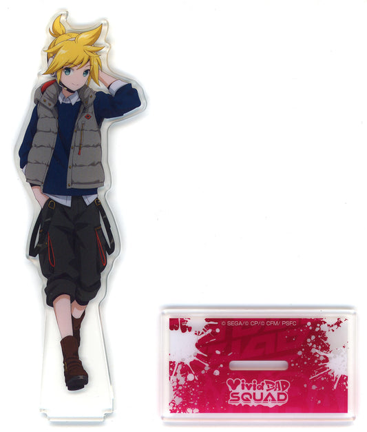 Len Kagamine Vivid Bad Squad Colorful Stage! The Movie: A Miku Who Can't Sing Sega Lucky Kuji Acrylic Stand Prize B Acrylic Stands [USED]
