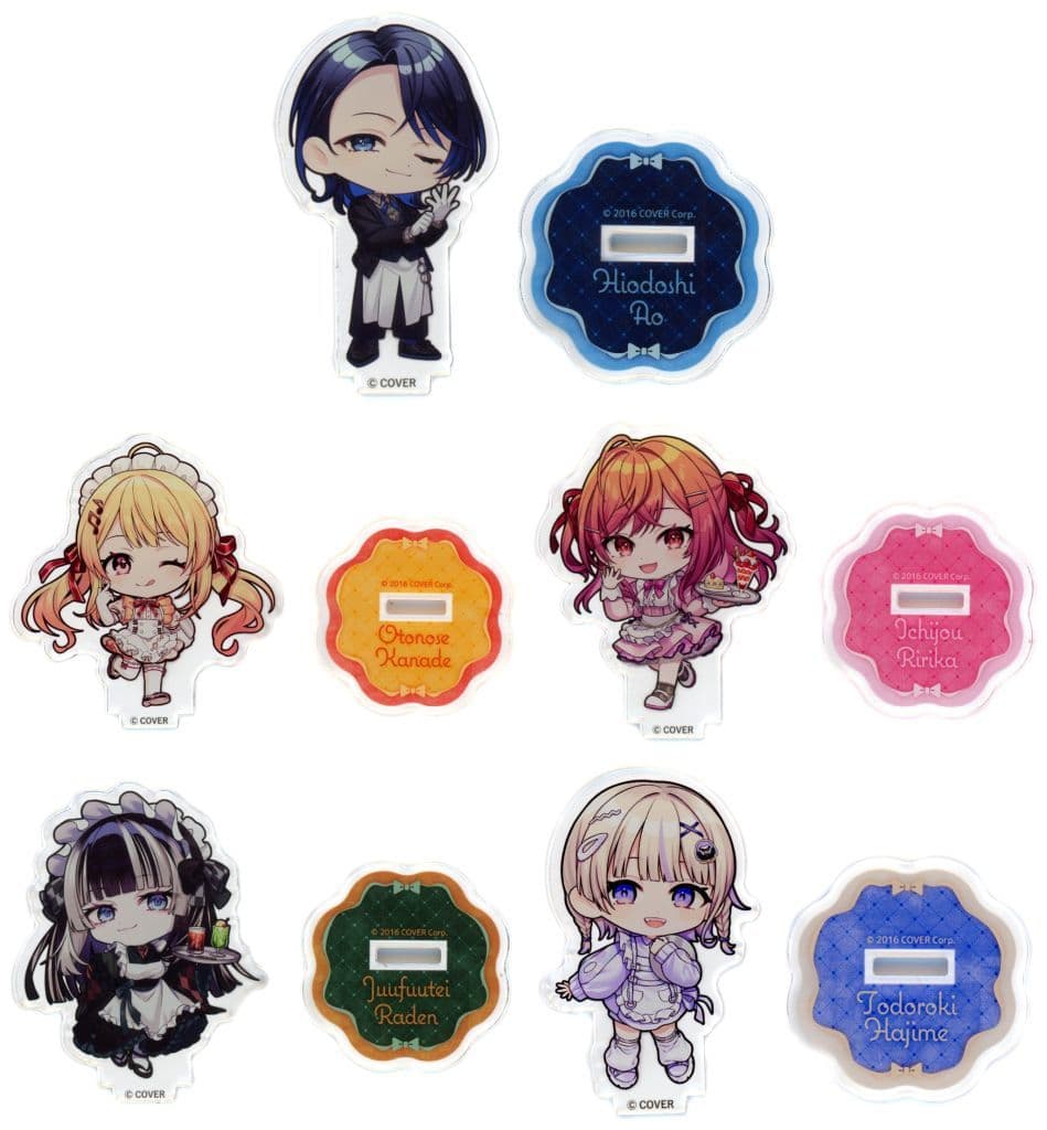 Fire Blue, etc. VTuber Hololive Trading Acrylic Keychain Mini Character Ver. ReGLOSS Super VeryBar Sweets Paradise Exclusive All 5 Types Set Acrylic Stands [USED]