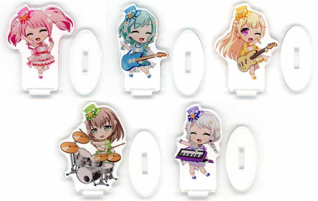 Pastel*Palettes BanG Dream! Girls Band Party! Chibi Chara Acrylic Stand Vol.3 5 Piece Set Acrylic Stand [USED]