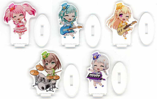 Pastel*Palettes BanG Dream! Girls Band Party! Chibi Chara Acrylic Stand Vol.3 5 Piece Set Acrylic Stand [USED]