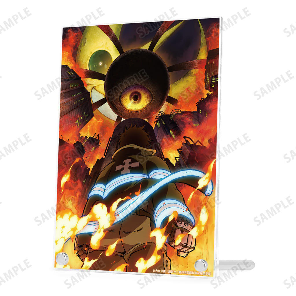 Fire Force Season 3 Shinra Kusakabe Teaser Visual A5 Acrylic Panel Acrylic Stands [USED]