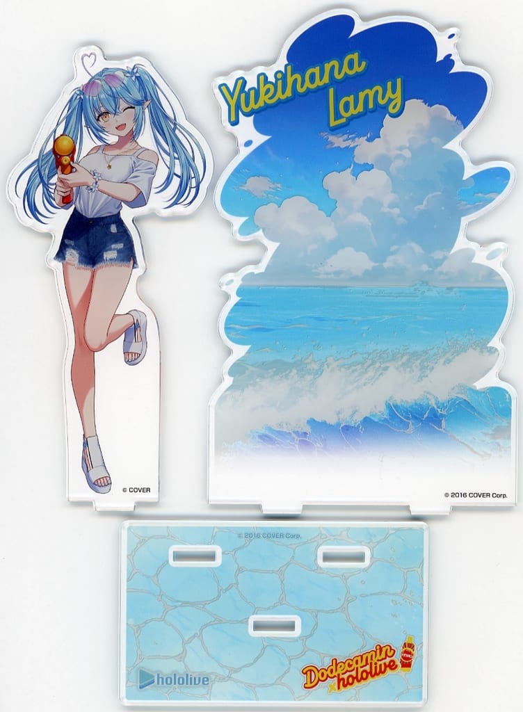 VTuber Hololive X Dodecamine Yukihana Lamy Acrylic Stand with Original Background Dodekamin BIG PET 600ml Lottery Prize Acrylic Stands [USED]