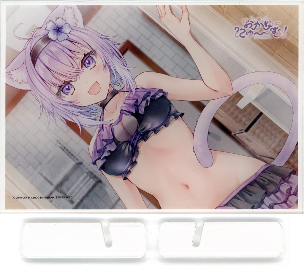 VTuber Hololive Nekomata Okayu B6 Acrylic Panel Surugaya Limited Bonus for Purchasing PC/Switch Game Okayunyumu! Limited Production Edition Acrylic Stands [USED]