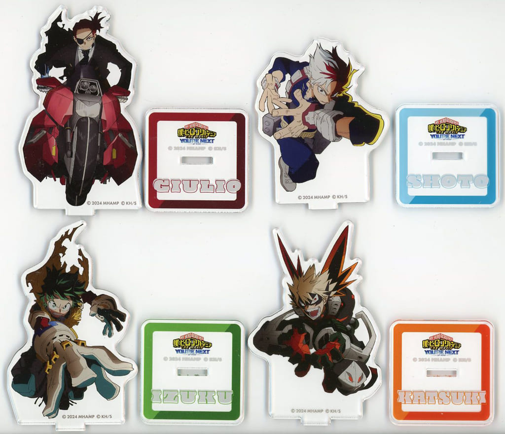 My Hero Academia: You're Next Shoto Todoroki & Others Newly Drawn Acrylic Stand animate Limited Bonus Included with Blu-ray/DVD PLUS ULTRA Edition 4 Piece Set Acrylic Stands [USED]
