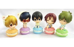 Haruka Nanase, etc. Macaron Ver. Free! Taito Kuji Honpo Sweet Macaron Deformed Figure Prize All 5 Types Set Trading Figure [USED]