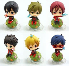 Haruka Nanase, etc. Flower Ver. Free!: Eternal Summer Taito Kuji Honpo Flower Deformed Figure Prize All 6 Types Set Trading Figure [USED]