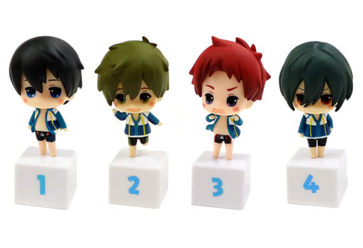 Haruka Nanase, etc. High Speed! Free! Starting Days Taito Kuji Honpo Starting Days Deformed Figure Prize All 4 Types Set Trading Figure [USED]