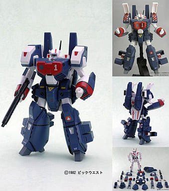 Macross VF-1J Hikaru Ichijo Machine With Armor Parts Complete Transformation Painted Finished Product 1/60 Figure [USED]
