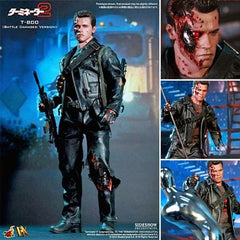 The Terminator 2 T-800 Battle Damage Version Movie Masterpiece DX Scale Figure 1/6 Figure [USED]