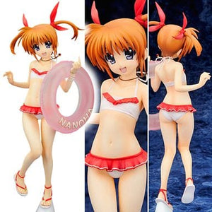 Nanoha Takamachi Swimsuit Ver. Magical Girl Lyrical Nanoha: The Movie 1st 1/7 PVC Painted Finished Product Figure [USED]