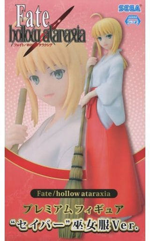 Saber Fate/hollow ataraxia Shrine Maiden Clothes Ver. Premium Figure [USED]