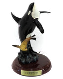 Killer Whale & Sea Lion Naturetales Cold Cast Painted Statue Figure [USED]