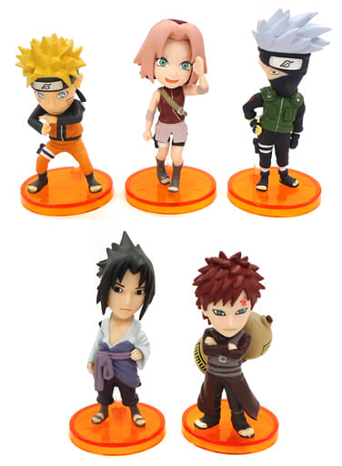 Sasuke Uchiha, etc. Naruto: Shippuden Ichiban Kuji World Collectable Figure Prize C All 5 Types Set Figure [USED]