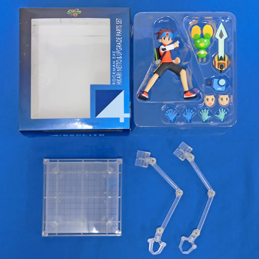 Mega Man Battle Network Netto Hikari Upgrade Parts Set 4 Inch Nel Lite Action Figure Sentinel Online Shop Limited Figure [USED]