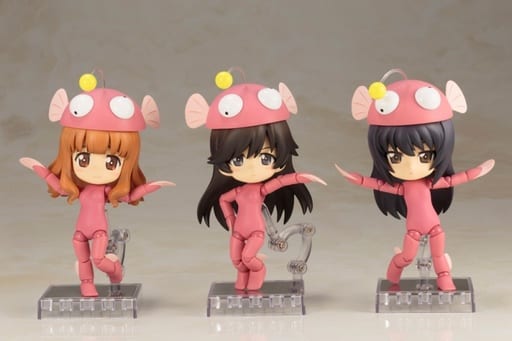 Ankou Dance Set Vol.2 Girls und Panzer der Film Cu-Poche Vol.2 (Saori Takebe & Hana Isuzu & Asako Reizei) 21st Oarai Ankou Festival & Kotobukiya Shop Limited Figure [USED]