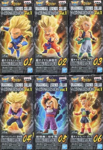 Super Saiyan Shallot, etc. Dragon Ball Legends World Collectable Figure Dragonball Legends Collab Vol.1 All 6 Types Set Figure [USED]
