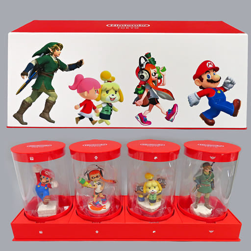 Super Mario Brothers Mario & Others Statue Nintendo TOKYO Shibuya Exclusive Set of 4 Figure [USED]