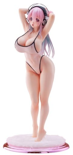 Super Sonico White Swimsuit Style Super Sonico Dream Tech 1/7 PVC Painted Finished Product Figure [USED]