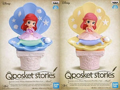 Ariel, etc. The Little Mermaid Q Posket Stories Disney Characters Pink Dress Style All 2 Types Set Figure [USED]