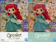 Ariel, etc. The Little Mermaid Q Posket Disney Characters Flower Style All 2 Types Set Figure [USED]