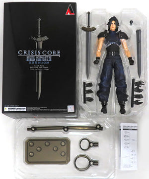 Zack Fair Soldier Class 2nd Crisis Core: Final Fantasy VII Reunion PLAY ARTS Kai Hero Edition Limited Bundled Items Figure [USED]