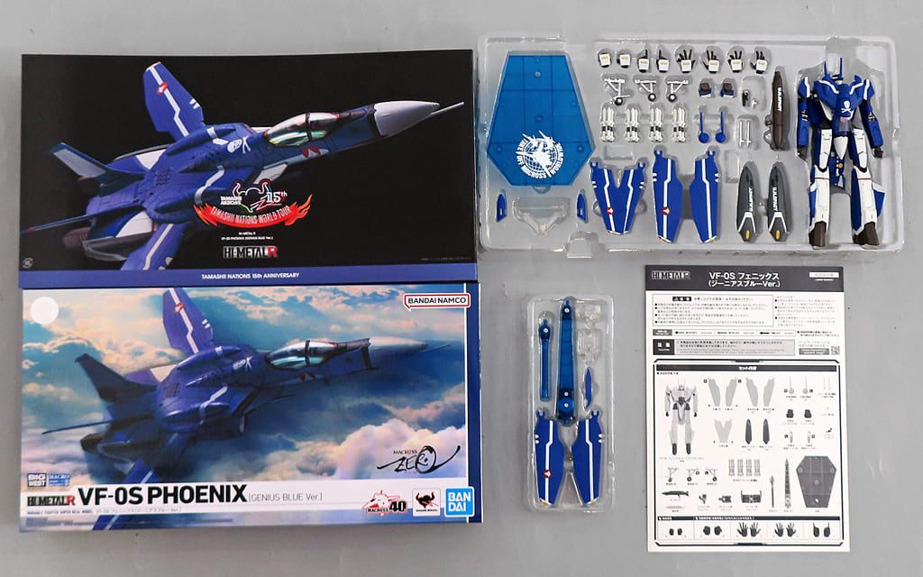 Macross Zero VF-0S Phoenix Genius Blue Ver. HI-METAL R Event Limited Figure [USED]