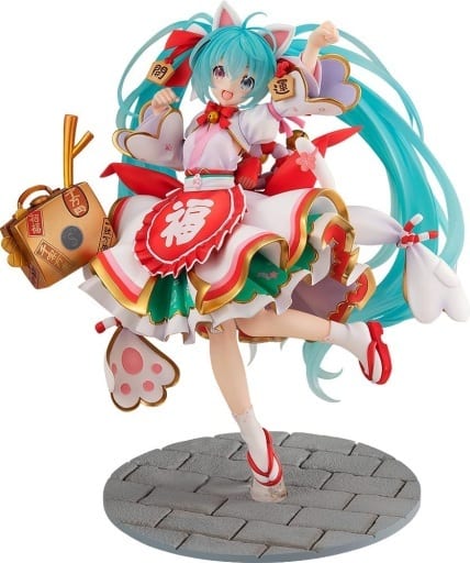 VOCALOID Hatsune Miku Maneki Miku Ver. KDcolle Plastic Painted Finished Product 1/7 Figure [USED]