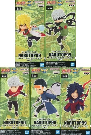 Namikaze Minato, etc. Naruto World Collectable Figure Narutop99 Vol.2 All 5 Types Set Figure [USED]