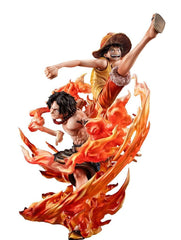 One Piece Luffy Ace Bond of Brothers 20th Limited Ver. Portrait.Of.Pirates One Piece NEO-MAXIMUM Megatrea Shop & EC Limited Figure [USED]