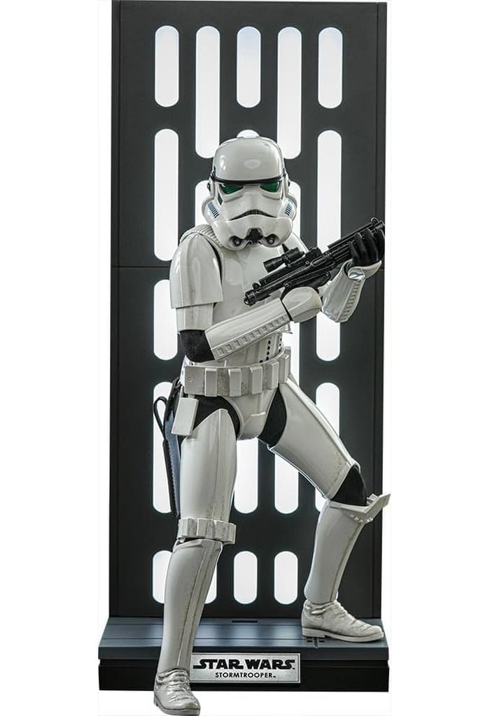 Star Wars Stormtrooper With Death Star Backboard Movie Masterpiece Action Figure 1/6 Figure [USED]
