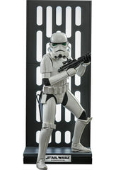Star Wars Stormtrooper With Death Star Backboard Movie Masterpiece Action Figure 1/6 Figure [USED]