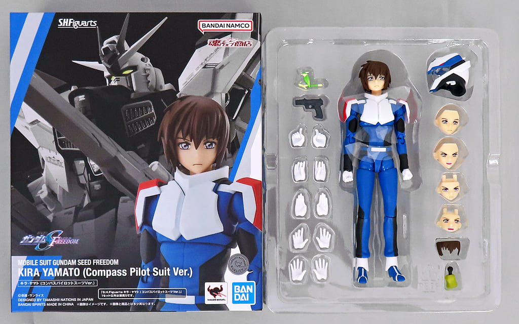 Mobile Suit Gundam SEED Freedom Kira Yamato Compass Pilot Suit Ver. S.H.Figuarts Tamashii Web Limited Figure [USED]