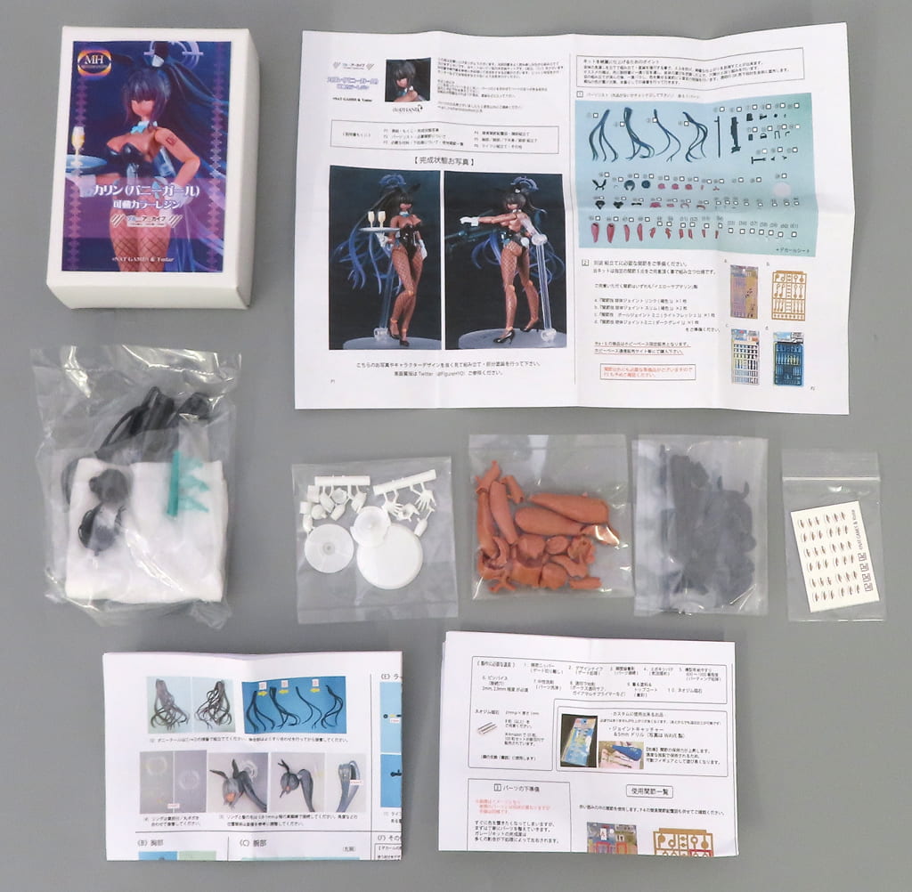 Blue Archive -Blue Archive- Karin Kakudate Bunny Ver. Movable Color Resin Cast Kit 1/12 Wonder Festival 2022 Summer & Event Limited Figure [USED]