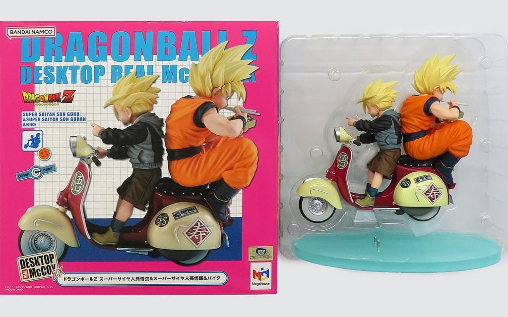 Dragon Ball Z Super Saiyan Son Gokou Super Saiyan Son Gohan Bike Desktop Real Mccoy EX Figure [USED]