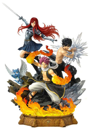 Natsu, etc. DX Version Fairy Tail Concept Masterline 1/7 Polystone Statue Figure [USED]