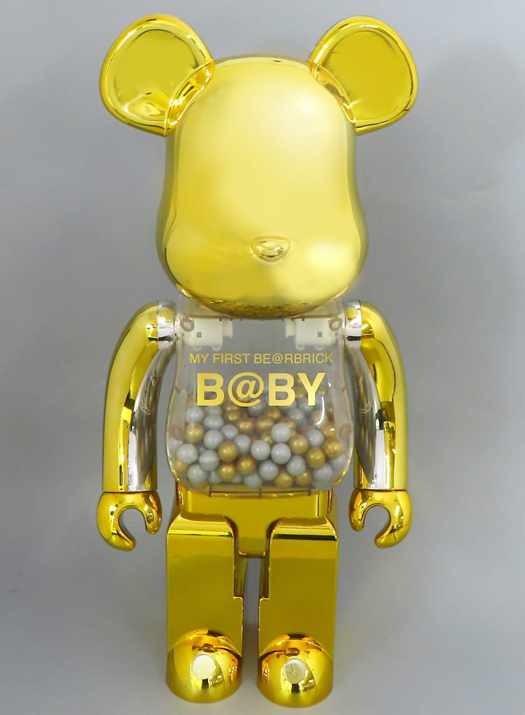 BE@RBRICK My First BE@RBRICK Baby Gold & Silver Ver. 1000% 1st Anniversary Commemorative MEDICOM TOY PLUS Exclusive Figure [USED]