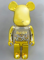 BE@RBRICK My First BE@RBRICK Baby Gold & Silver Ver. 1000% 1st Anniversary Commemorative MEDICOM TOY PLUS Exclusive Figure [USED]