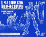 Gundam UNLEASHED Clear Color Body Exterior Parts Set Mobile Suit Gundam 1st PG 1/60 Premium Bandai Limited Plastic Model [USED]