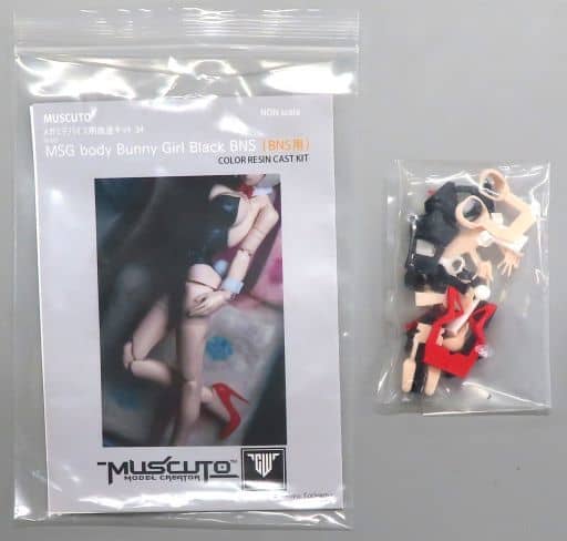 BNS Msg Body Bunny Girl Black Bns Megami Device Modification Kit Series No.34 Color Resin Cast Kit Plastic Model [USED]