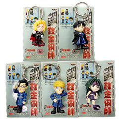 Edward Elric, etc. Fullmetal Alchemist Figure Key Chain All 5 Types Complete Set Key Chain [USED]