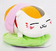 Nyanko-sensei After Taking a Bath Cushion Green Natsume's Book of Friends Ichiban Kuji Zoku Nyanko-sensei no Tsurezurecho Tenohira Mascot Prize F Key Chain [USED]