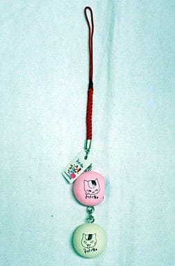 Nyanko-sensei Kouhaku Manju Natsume's Book of Friends Nyanko-sensei Japanese Sweets Strap 3 Key Chain [USED]